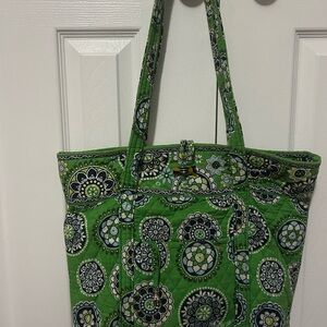 Vera Bradley Green Quilted Medallion Tote